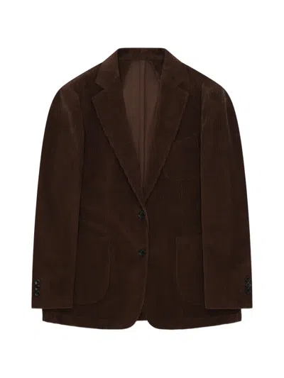 Fortela Benjamint Cotton Blazer In Brown