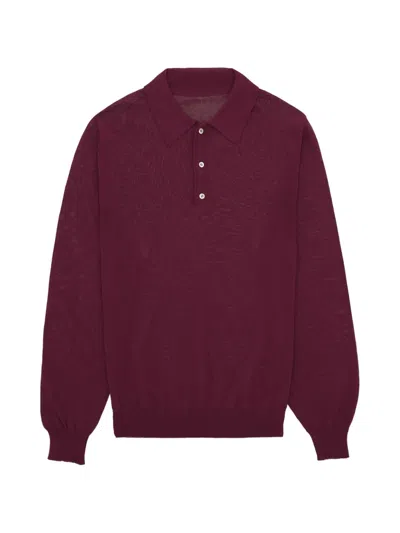 Fortela Bennet Polo Sweater In Red