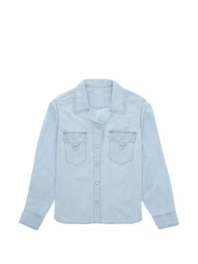 Fortela Berthe Chambray Shirt In Blue