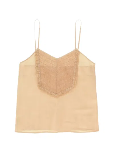 Fortela Bethany Silk Top In Neutral