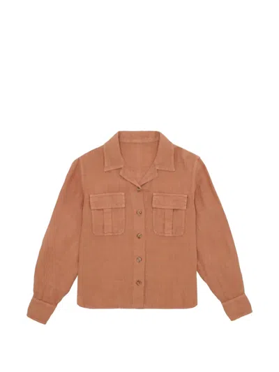 Fortela Bia Linen Shirt In Brown