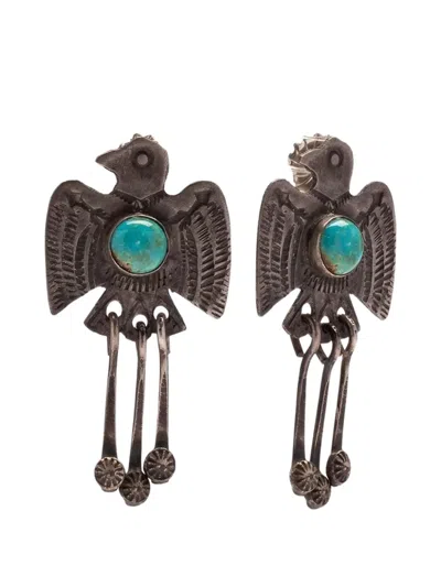 Fortela Bird Drop Earrings In Metallic