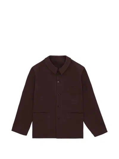 Fortela Boulevard Patch-pocket Shirt Jacket In Brown
