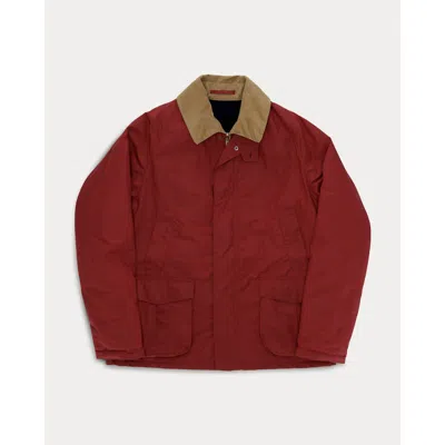 Fortela Bristol Waxed Cotton Canvas Jacket In Burgundy