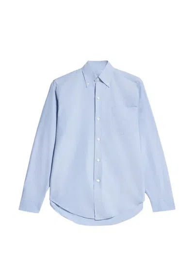 Fortela Button-down-collar Chest-pocket Shirt In Blue