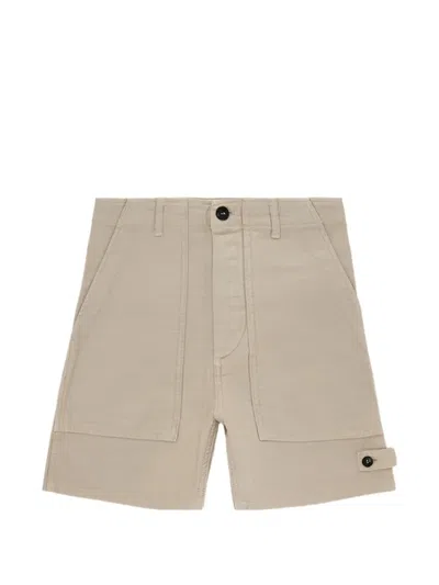Fortela Button-fastening Patch-pocket Shorts In Neutral