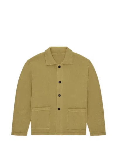 Fortela Beta Cotton Knit Cardigan In Green