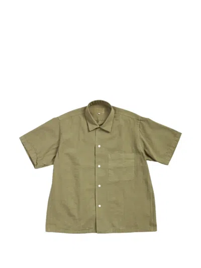 Fortela Button-fastening Chest-pocket Shirt In Green