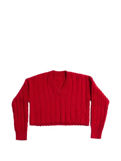 Fortela Cable Knit Knitwear In Red