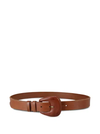 Fortela Calamity Leather Belt In Brown