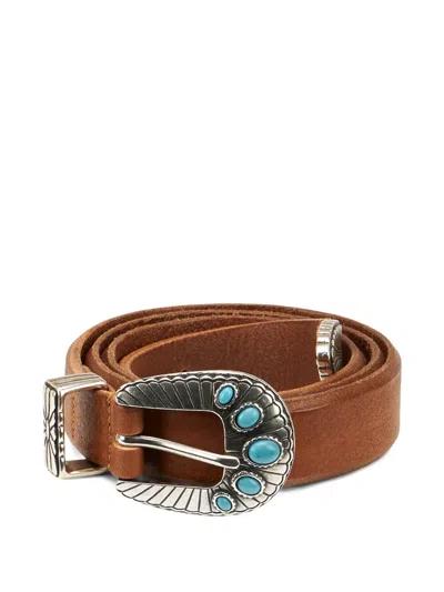 Fortela Caldwell Buckled Belt In Brown