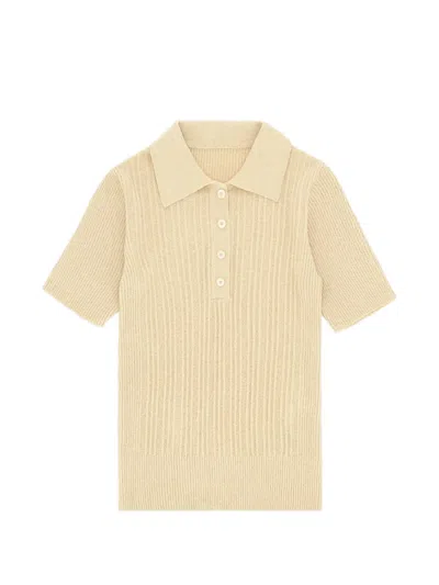 Fortela Camille Half-button Polo Top In Brown