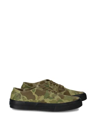 Fortela Camouflage-print Lace-up Sneakers In Green