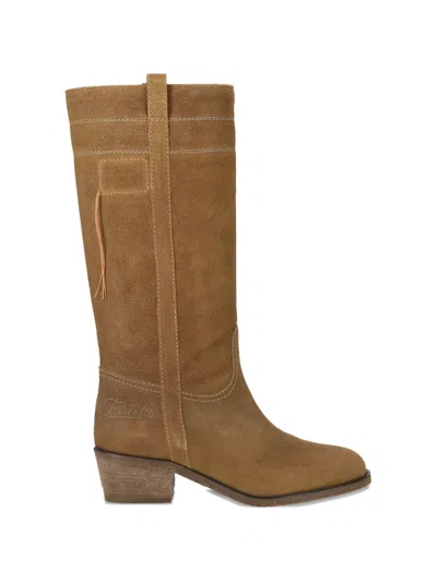 Fortela Camperos Suede Boots In Brown