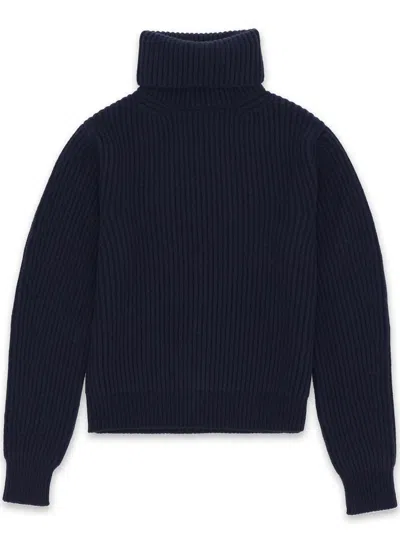 Fortela Cashmere Turtleneck Sweater In Blue