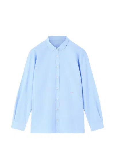 Fortela Catherine Oxford Cotton Shirt In Blue
