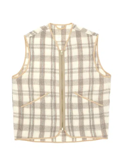 Fortela Check-pattern Zip-up Gilet In Multi