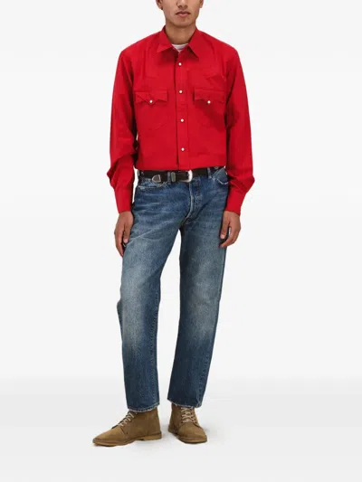 Fortela Chest-pockets Closure Shirt In Red