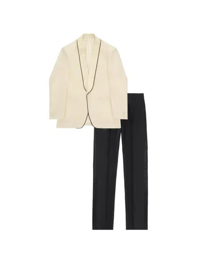 Fortela Fresco Wool Single-breasted Tuxedo Suit In Neutral