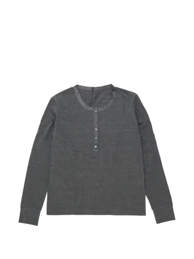 Fortela Coralie Silk-edged T-shirt In Gray