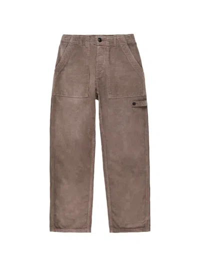 Fortela Corduroy Patch-pocket Trousers In Brown
