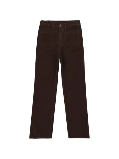 Fortela Corduroy Bootcut Trousers In Brown