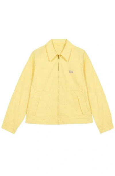 Fortela Patch Pocket Bomber Jacket In Yellow