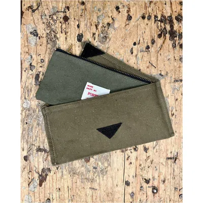 Fortela Cotton Canvas Wallet In Green