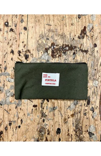 Fortela Cotton Coin Wallet In Green