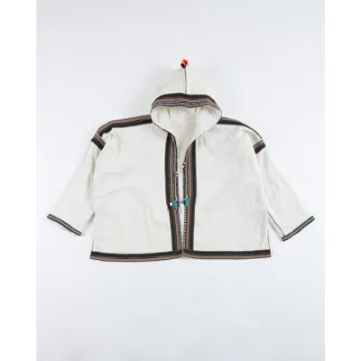 Fortela Cotton Poncho In White