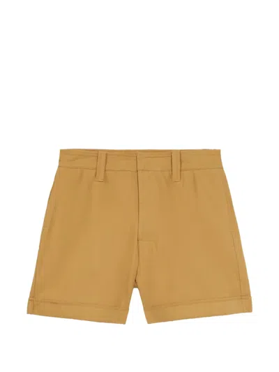 Fortela Cotton Twill Shorts In Brown