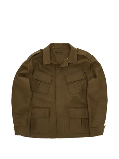Fortela Creek Melton Wool Jacket In Green