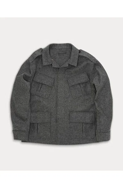 Fortela Creek Melton Wool Jungle Jacket In Gray
