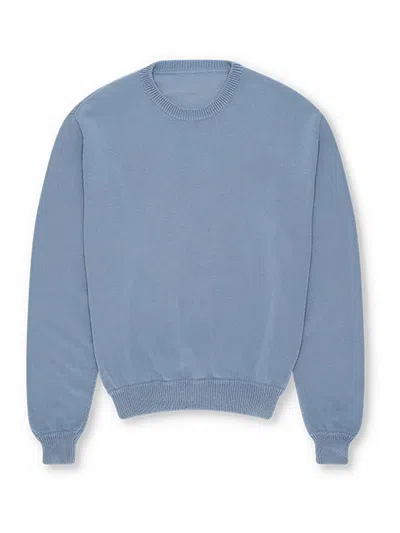 Fortela Crew Neck Sweater In Soft Light Blue Cotton