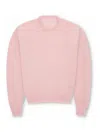 Fortela Crew Neck Sweater In Soft Pink Cotton In Pink