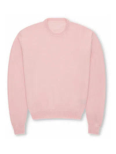FORTELA CREW NECK SWEATER IN SOFT PINK COTTON