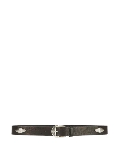 Fortela Culien Embellished Leather Belt In Brown
