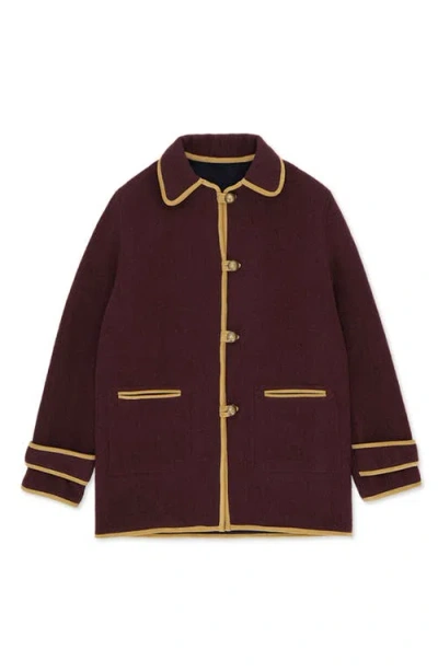 Fortela Danielle Wool Jacket In Burgundy