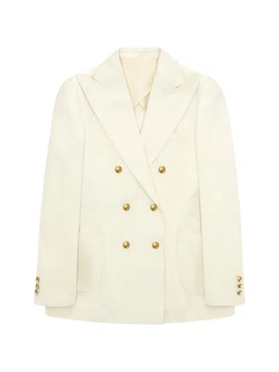 Fortela Double-breasted Blazer In Neutral