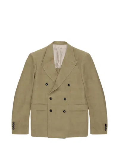 Fortela Double Breasted Linen Concord Jacket In Multi