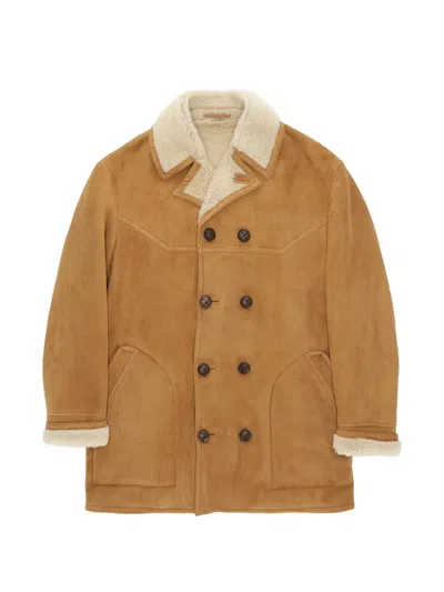 Fortela Double-breasted Jacket In Brown