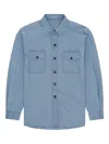 Fortela Double-pocket Cotton Shirt Jacket In Blue