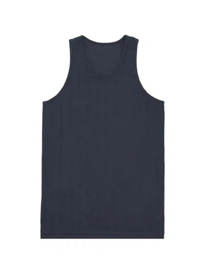 Fortela Dylan Rib Cotton Tank Top In Blue