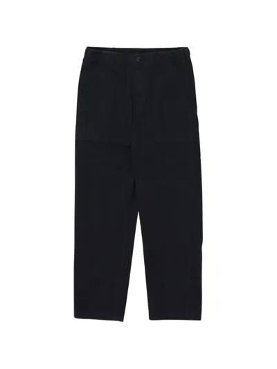 Fortela Newfatigue Herringbone Cotton Trousers In Blue