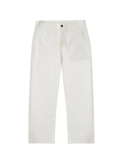 Fortela Jerryt Gabardine Fatigue Trousers In White