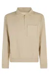 Fortela Felpa Mezza Zip In Oat Corda