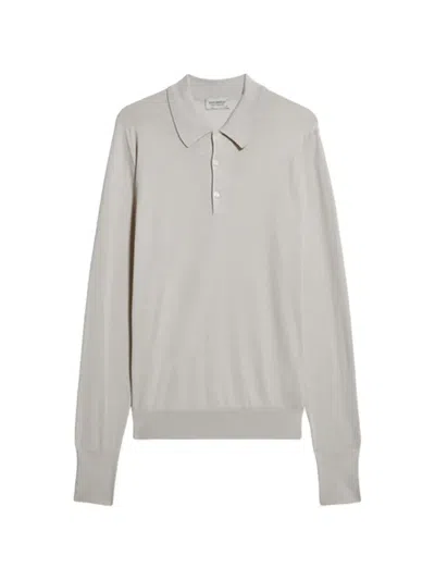 Fortela Finchley Cotton-knit Polo Shirt In Gray
