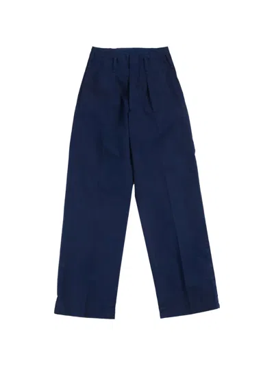 Fortela Fiona Pleat Trousers In Blue