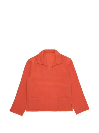 Fortela Franco2 Patch-pocket Sweater In Orange