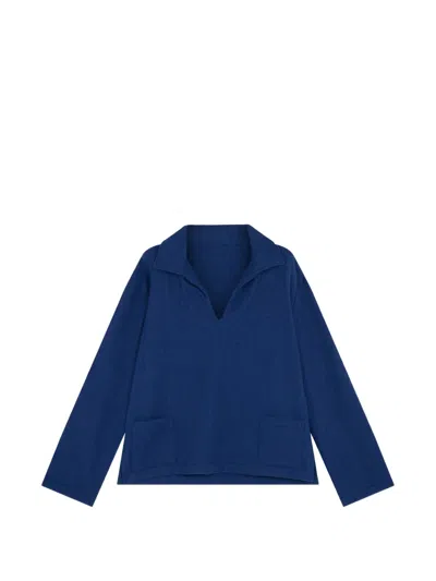 Fortela Franco2 V-neck Sweater In Blue